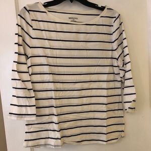 Blue and white stripe shirt size L